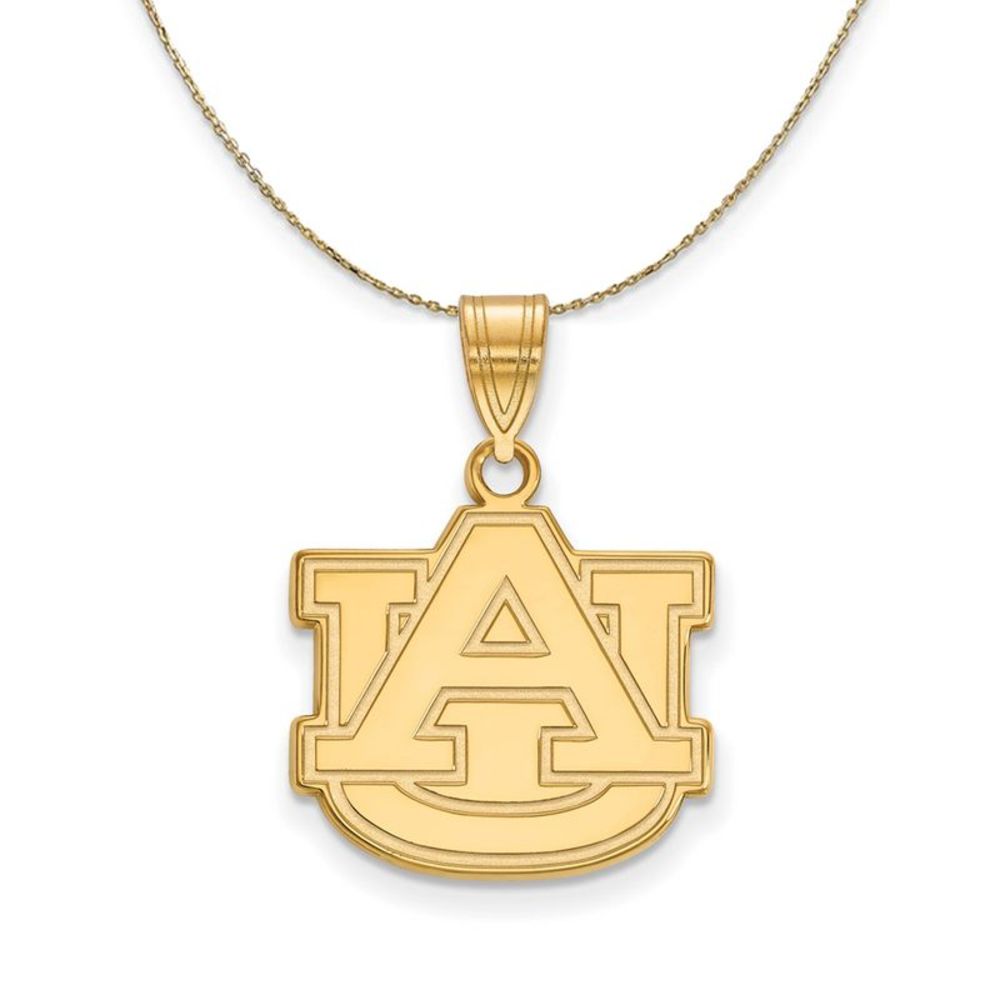 14k Yellow Gold Auburn U Medium 'AU' Necklace - 22 Inch